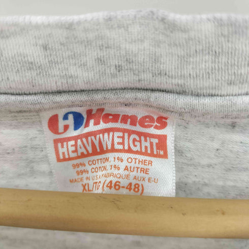 90S Hanes HEAVYWEIGHT ボディ USA製 企業ロゴ プリント S/S Tシャツ シングルステッチ メンズ import:XL