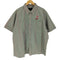 MarvHolland 企業ロゴ ワッペン ライン ボタンダウン S/S シャツ ビッグサイズ メンズ 2XL