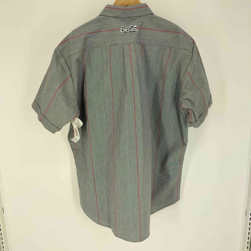 MarvHolland 企業ロゴ ワッペン ライン ボタンダウン S/S シャツ ビッグサイズ メンズ 2XL