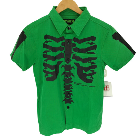 KREEPSVILLE666 RIB BONE プリント S/S シャツ ネコ目ボタン メンズ JPN:S