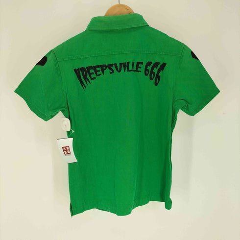 KREEPSVILLE666 RIB BONE プリント S/S シャツ ネコ目ボタン メンズ JPN:S