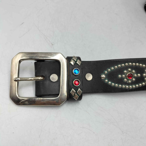 アベイシングエイプ A BATHING APE APE SHALL NEVER KILL APE STUDS BELT スタッズ レザー ベルト メンズ M