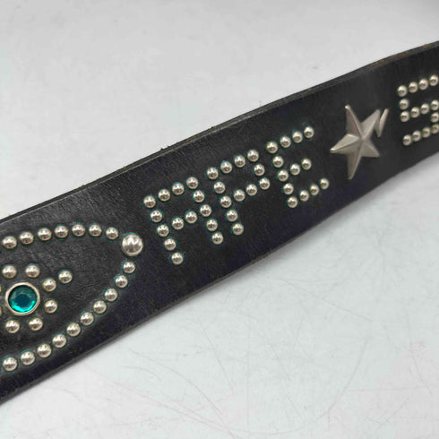 アベイシングエイプ A BATHING APE APE SHALL NEVER KILL APE STUDS BELT スタッズ レザー ベルト メンズ M