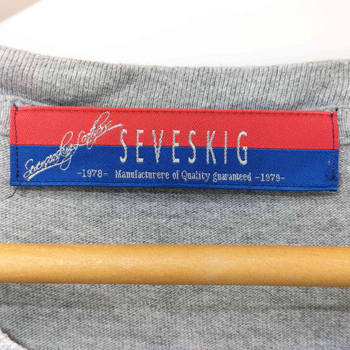 SEVESKING HARLEM シングルステッチ フロントサークルプリントクルーネック半袖Tシャツ メンズ S