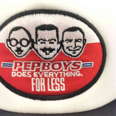 PEPBOYS フロントプリント刺繍 トラッカーメッシュキャップ メンズ