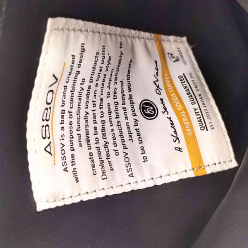 アッソブ ASSOV 別注 WATER PRO OF SUEDE DRAWSTRING BAG スエード巾着バッグ メンズ