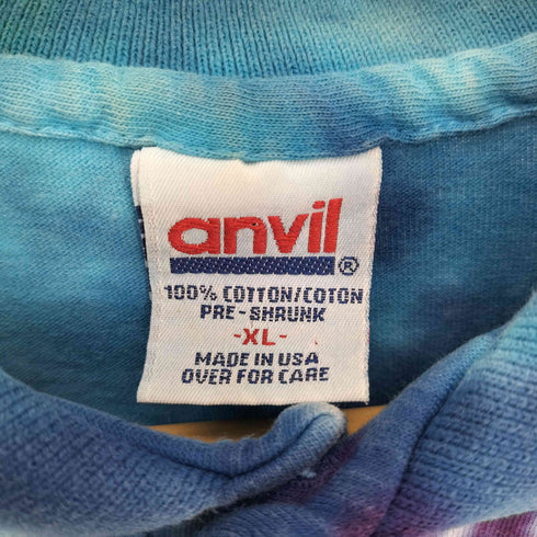 アンビル Anvil 90S USA製 タイダイ染 S/S ポロシャツ メンズ import:XL