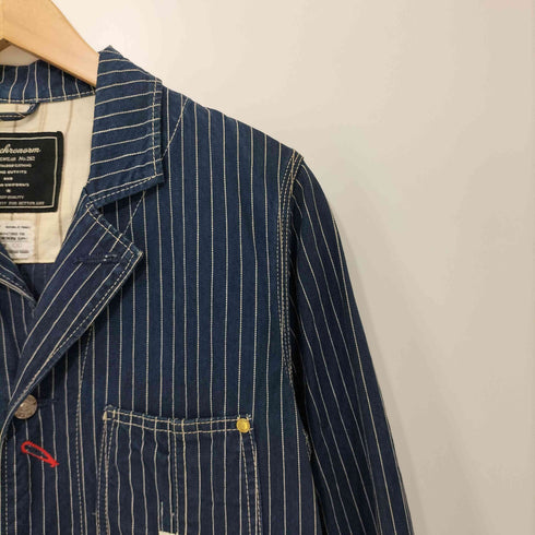アナクロノーム Anachronorm Stripe Engineer Goat ストライプエンジニアコート 三本針 メンズ 00