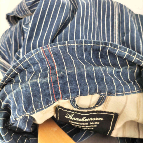 アナクロノーム Anachronorm Stripe Engineer Goat ストライプエンジニアコート 三本針 メンズ 00
