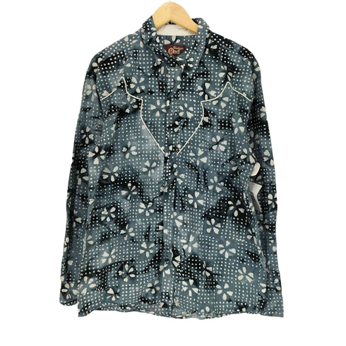 VINTAGE RED 総柄ウエスタンシャツ メンズ JPN:XL
