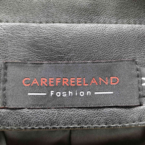 CAREFREELAND フェイクレザーダブルライダースジャケット レディース JPN:M