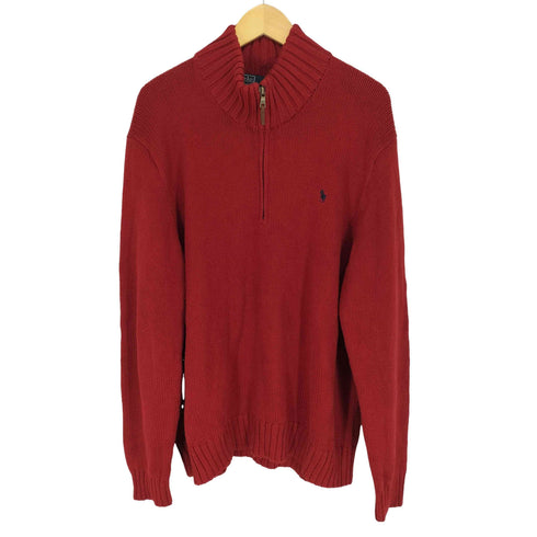 ポロバイラルフローレン Polo by RALPH LAUREN ハーフジップハイネックコットンニット メンズ JPN:XL