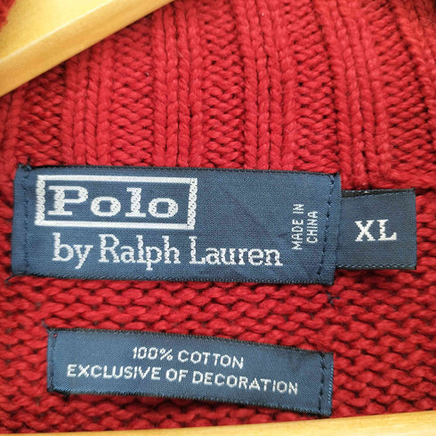 ポロバイラルフローレン Polo by RALPH LAUREN ハーフジップハイネックコットンニット メンズ JPN:XL