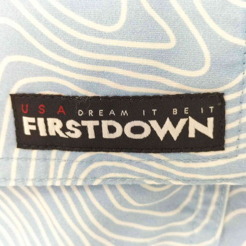 ファーストダウン FIRST DOWN 総柄 ナイロンイージースイムショーツ ハーフパンツ メンズ JPN:XL