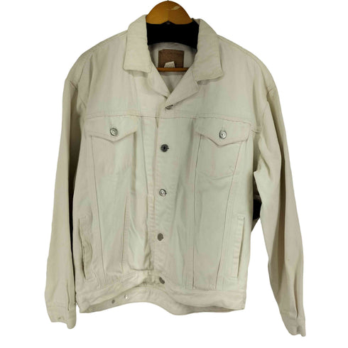 ギャップ Gap 90-00s コスタリカ製 バックプリント 開襟トラッカーデニムジャケット メンズ JPN:M
