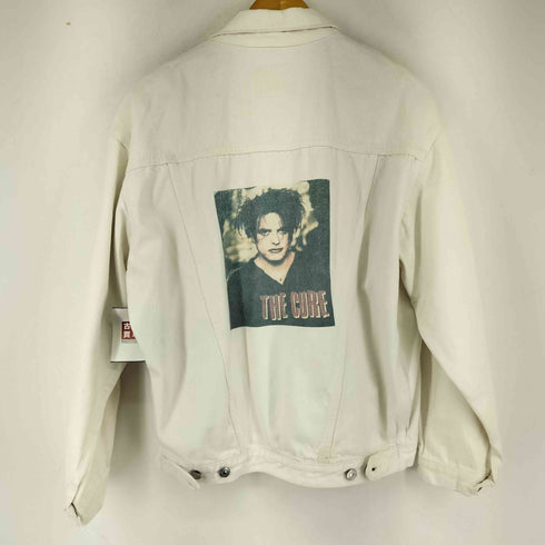 ギャップ Gap 90-00s コスタリカ製 バックプリント 開襟トラッカーデニムジャケット メンズ JPN:M