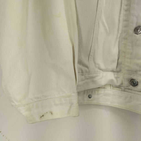 ギャップ Gap 90-00s コスタリカ製 バックプリント 開襟トラッカーデニムジャケット メンズ JPN:M