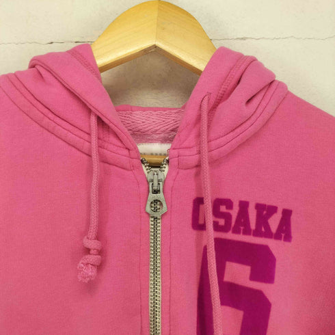 スーパードライ Superdry 極度乾燥(しなさい) OSAKA6 フロッキープリントジップアップパーカー レディース JPN:S