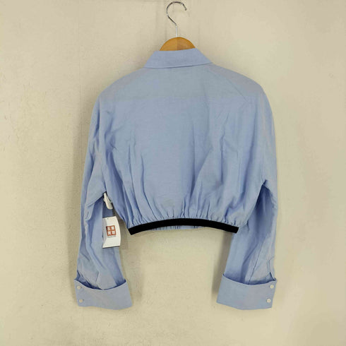 ザラ ZARA クロップド ギャバジンシャツ レディース JPN:L