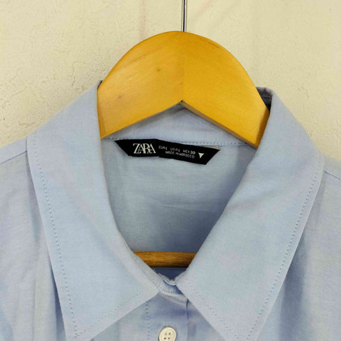 ザラ ZARA クロップド ギャバジンシャツ レディース JPN:L