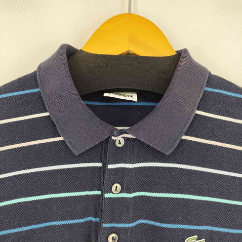 ラコステ LACOSTE ワンポイント刺繍ボーダー S/S ポロシャツ メンズ 95