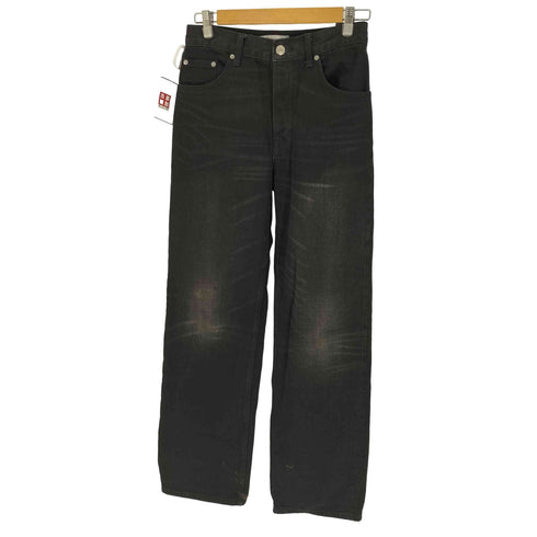 ザラ ZARA STRAIGHT CUT MID RISE FULL LENGTH JEANS ブラック ワイドレッグ デニム パンツ レディース 36