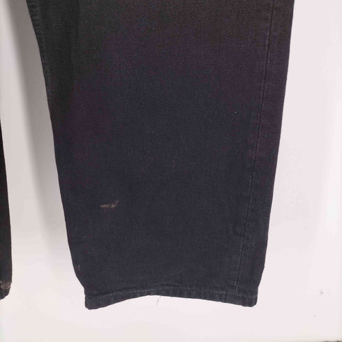 ザラ ZARA STRAIGHT CUT MID RISE FULL LENGTH JEANS ブラック ワイドレッグ デニム パンツ レディース 36