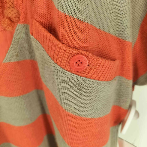 PIA SPORTS エンブレム 刺繍 異素材 切替 ニッティング ボーダー ポロシャツ ニットポロ メンズ 3