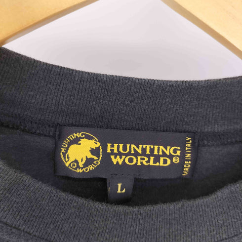 ハンティングワールド HUNTING WORLD ロゴ プリント S/S Tシャツ メンズ import:L