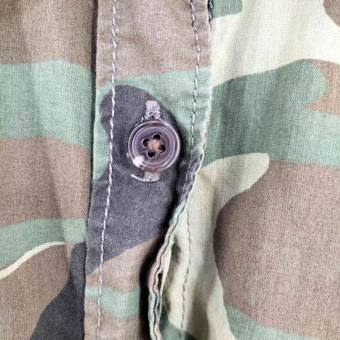 デニムアンドサプライ ラルフローレン DENIM & SUPPLY RALPH LAUREN MADE IN INDIA フラップポケット バックギャザーカモ柄L/Sコットンシャツ レディース import:XS