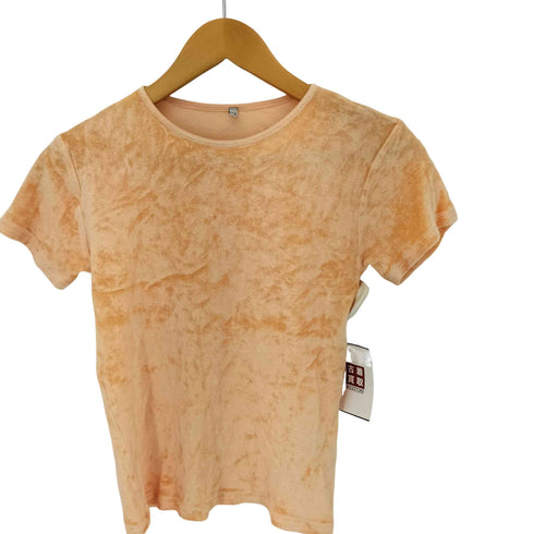 ベースレンジ BASERANGE ポルトガル製 ベロア クルーネック Tシャツ レディース import:S