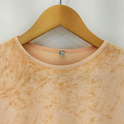 ベースレンジ BASERANGE ポルトガル製 ベロア クルーネック Tシャツ レディース import:S