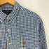 ラルフローレン RALPH LAUREN SLIM FIT ポニー刺繍 ギンガムチェック オックスフォードシャツ メンズ import:L