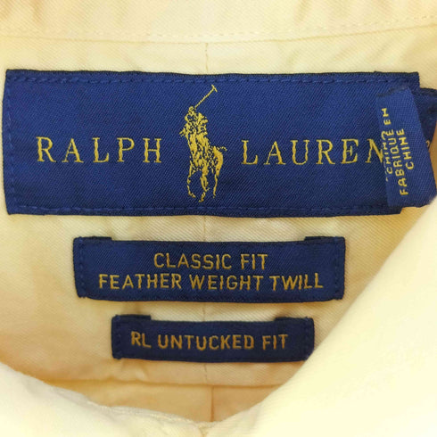 ラルフローレン RALPH LAUREN CLASSIC FIT FEATHER WEIGHT TWILL RL UNTUCKED FIT ポニー刺繍 ブロードシャツ メンズ import:S