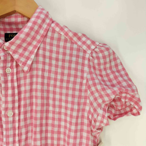 ポロラルフローレン POLO RALPH LAUREN ギンガムチェック リネンシャツ レディース 2