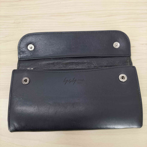 ヨウジヤマモトプールオム Yohji Yamamoto POUR HOMME スナップボタンレザー長財布 メンズ