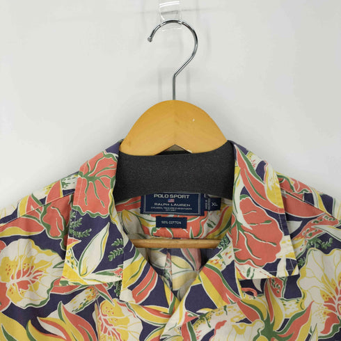 ポロスポーツラルフローレン POLO SPORT RALPH LAUREN 90S アロハシャツ ハイビスカス 好配色 コットン100% メンズ JPN:XL