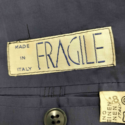 FRAGILE イタリア製 リネンダブルテーラードジャケット メンズ JPN:48