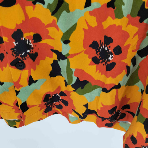 ステューシー Stussy POPPY SS SHIRT ポピー 開襟シャツ オープンカラー アロハ メンズ import:M