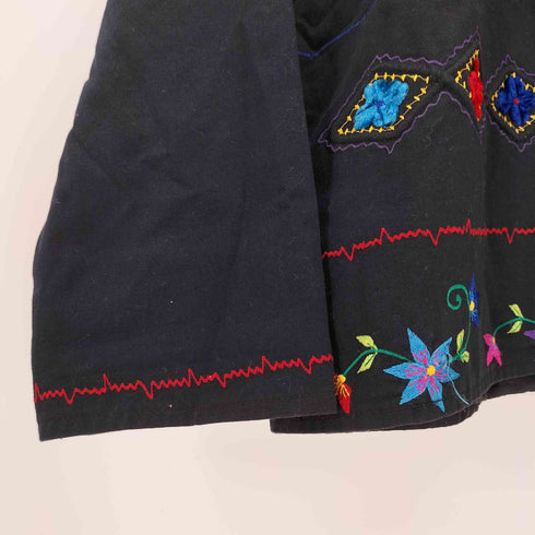 NEW DIRECTION インド製 花刺繍 コットン シャツジャケット レディース import:M
