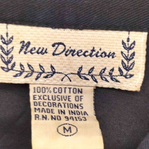 NEW DIRECTION インド製 花刺繍 コットン シャツジャケット レディース import:M