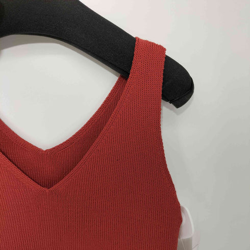ビューティーアンドユースユナイテッドアローズ BEAUTY & YOUTH UNITED ARROWS 21SS BY リブVネックノースリーブニット レディース