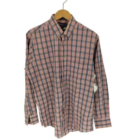 バーバリーズ BURBERRYS 80-90S USA製 IMPORTED FABRIC チェック B.D シャツ メンズ import:M