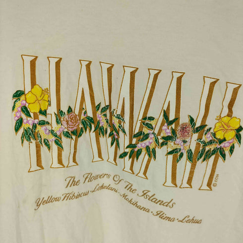 90S USA製 HAWAII フローラル プリント S/S Tシャツ シングルステッチ メンズ import:M