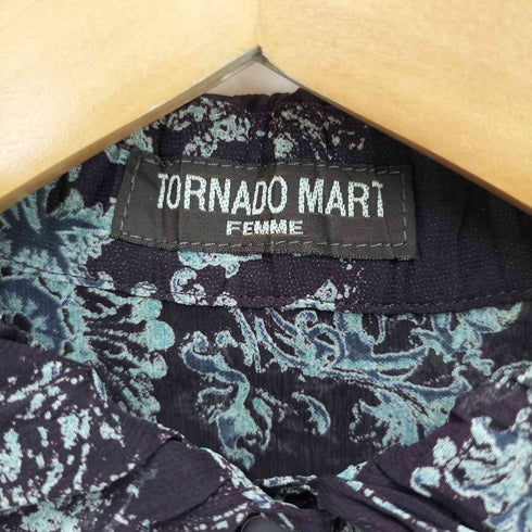 トルネードマートファム TORNADO MART FEMME 総柄シースルークレープシャツ レディース