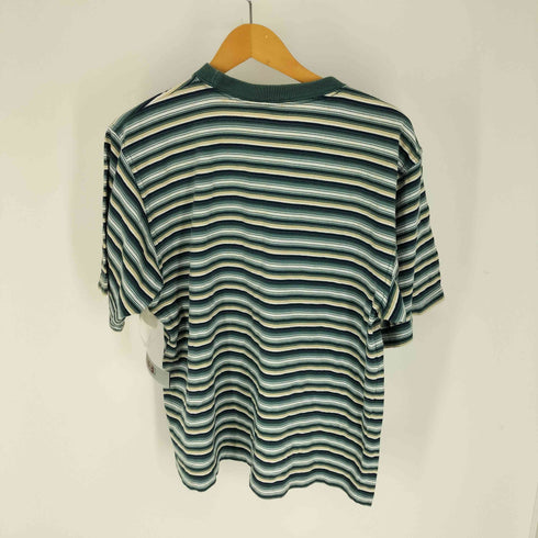 クイックシルバー Quiksilver ロゴ刺繍 ボーダー S/S Tシャツ メンズ import:M