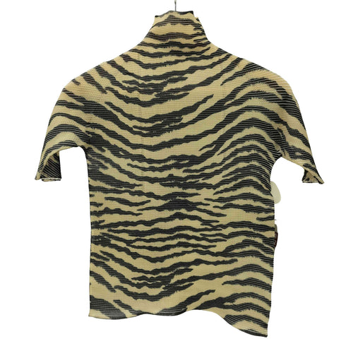 イッセイミヤケ ISSEY MIYAKE S/S ゼブラ柄プリーツカットソー レディース