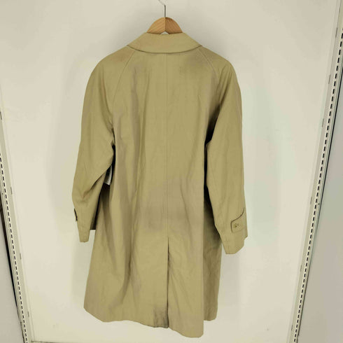 アクアスキュータム AQUASCUTUM 80-90S 英国製 裏地チェック ステンカラーコート メンズ