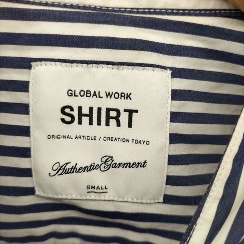 グローバルワーク GLOBAL WORK ストライプ バンドカラーシャツ メンズ S