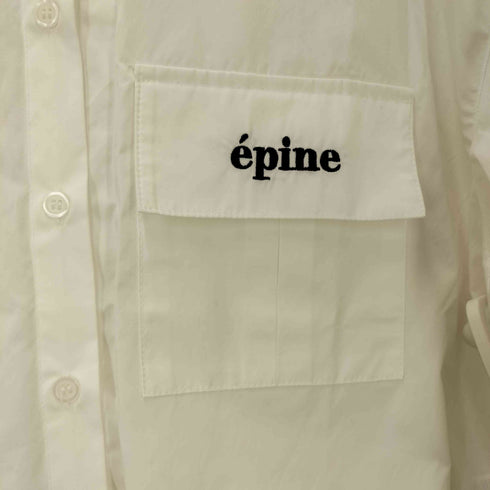 エピヌ epine ロゴ刺繍 L/S シャツ レディース
